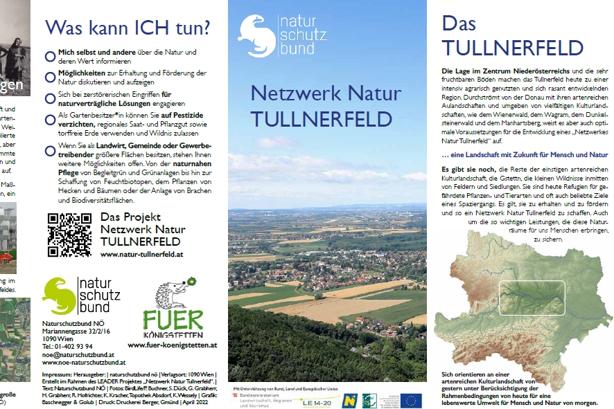 Infofolder Zum Projekt Netzwerk Natur Tullnerfeld Naturschutzbund